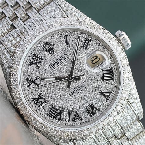 rolex diamond dial ebay